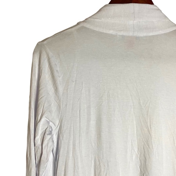 Vince Camuto Open Front Cardigan Ultra White Knit Long Length Long Sleeve Small - Picture 12 of 16